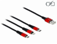USB Ladekabel 3-in-1 USB-A > Lightning + Micro USB-B + USB C
