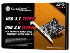 Karta SilverStone SST-ECU05 PCI Express so 4 portami USB 3.1 (TypC)