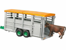 Viehtransportanhänger mit Kuh, Modellfahrzeug Viehtransportanhänger mit Kuh, Modellfahrzeug