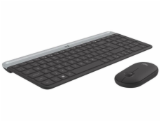 Logitech MK470 Slim Combo kabelloses Tastatur-Maus-Set, grafit