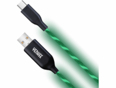 YCU 341 GN LED USB C kabel / 1m YENKEE