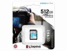 KINGSTON 512GB microSDXC Canvas Go! Plus 170R/100W U3 UHS-I V30 Card + SD Adapter
