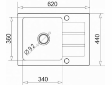 Kitchen sink MAIDSINKS Promo 62x44 1B 1D black