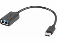 Adapter USB C(M)-USB-A (F)2.0 0.15M OTG Czarny 