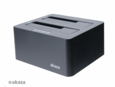 AKASA HDD box DuoDock X3 HDD/SSD, USB 3.1, 2.5  a 3.5 , pro 2 disky současně