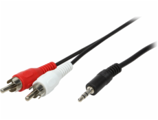 LogiLink Jack 3,5 mm - RCA (Cinch) kábel x 2 5m čierny (CA1043)