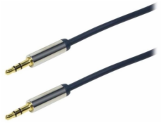 Kábel LogiLink Jack 3,5 mm - Jack 3,5 mm 0,5 m modrý (CA10050)