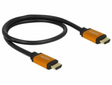 Delock - HDMI kábel - HDMI s pinmi (male) do HDMI s pinmi (male) - 50 cm - trojnásobne tienený - čierna, zlatá - podpora 8K