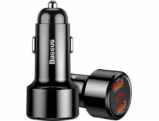 Nabíjačka do auta Baseus Magic 2x USB QC 3.0 45W čierna