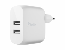 Belkin BOOST CHARGE™ Duálna 24W USB-A nástenná nabíjačka, biela