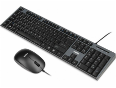 iBox IKMS606 klávesnica Obsahuje myš Domáce USB QWERTY Britská angličtina Čierna