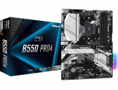 ASRock MB Sc AM4 B550 PRO4, AMD B550, 4xDDR4, HDMI