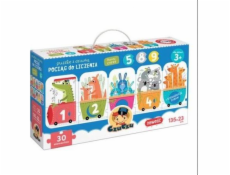 Czuczu Puzzle s dierkou Vláčik na počítanie 3+