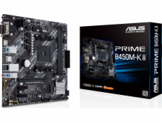 ASUS MB Sc AM4 PRIME B450M-K II, AMD B450, 2xDDR4, 1xHDMI, 1xDVI, 1xVGA, mATX