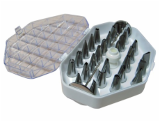 Pečení de Buyer, 2114.20 ST Steel, zdobící sada na dorty, nerezové, 26 ks, pouzdro