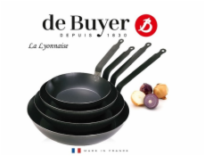 Ocelová pánev de Buyer, 5020.28, BLUE STEEL, styl La Lyonnaise, 28 cm