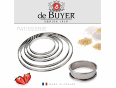Pečení de Buyer, 3091.22N, kruhový rám, 22 cm, pro výrobu kláčů a quichů, hladký vnitřní povrch