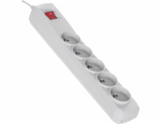 Activejet grey power strip with cord ACJ COMBO 5G/3M/BEZP. AUT/S
