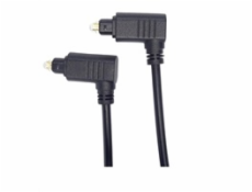 Optický kabel Toslink 90° - Toslink 90°, OD:4mm, 2m