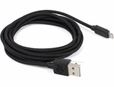 OWC USB-A – Lightning kábel 3 m čierny (NWTCBLUSBL3MB)