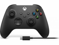 Microsoft Xbox Wireless Controller + USB-C Cable Black Gamepad Analogue / Digital PC  Xbox One  Xbox One S  Xbox One X  Xbox Series S  Xbox Series X