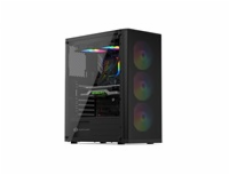 SilentiumPC skříň MidT Ventum VT2 EVO TG ARGB / ATX / 3x120mm fan ARGB / 2xUSB 3.0 / tvrzené sklo / černá