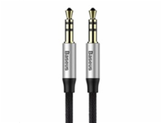 Baseus Yiven Series audio kabel 3,5mm Jack 1m, stříbrná-černá