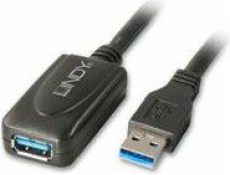 Aktívny predlžovací kábel Lindy USB 3.2 Gen 1, USB-A samec > USB-A samica