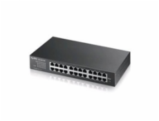 ZyXEL GS1100-24E, 24-port 10/100/1000Mbps Gigabit Ethernet switch v3, Fanless,  desktop