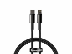 Baseus Tungsten Gold rychlonabíjecí / datový kabel USB-C na Lightning PD 20W 2m, černá