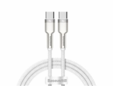 Baseus Cafule Series nabíjecí / datový kabel USB-C samec na USB-C samec s kovovými koncovkami 100W 2m, bílá