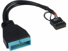 USB 2.0 adaptér, 19pin stecker > 9pin buchse