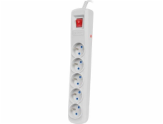 Listwa przeciwprzepięciowa Bercy 400 1,5m (5 gniazd) Szara 