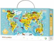 Dodo Observation puzzle 80 Mapa sveta zvierat