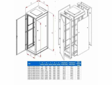 Rack Triton 19   stojanový 18U/ 600x600 rozebíratelný