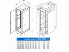 Rack Triton 19   stojanový 32U/600x800 rozebíratelný