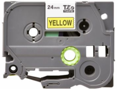 Páska TZE-651 (TZE651) kompatibilní pro Brother, 24mm, žlutá/černá, laminovaná, délka 8m