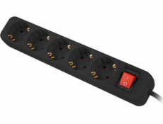 Lanberg napájacia lišta 5 zásuviek 1,5 m čierna (PS1-05F-0150-BK)