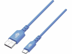 USB kábel TB TB USB-USB C kábel 1m silikónový modrý