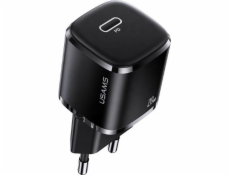 Usams nabíjačka USAMS Load. sieť. 1xUSB-C T36 mini 20W (iba hlava) PD3.0 Fast Charging čierna / čierna CC124TC01 (US-CC124)