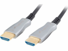 LANBERG Aktívny optický kábel High Speed with Ethernet 2.0, 4K@60Hz, M/M, dĺžka 20m, čierny, pozlátené konektory