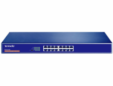 Tenda TEG1016G 16-port Gigabit Switch, 16x 10/100/1000 Mb/s, Fanless, MAC 8K, aj na stenu, Rackmount