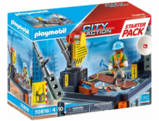 Playmobil 70816 Starter Pack Stavba s lanovým navijákem