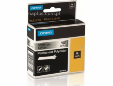 Rhino IND ORIGINAL Schriftband Polyester 9mm x 5,5m, schwarz auf weiß