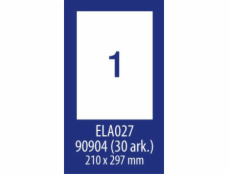 Avery ELA027 printer label White Self-adhesive printer label