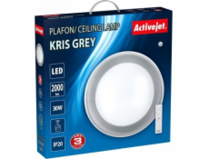 Moderný LED dimmable ceiling plafond Activejet LED KRIS Grey wireless control by remote