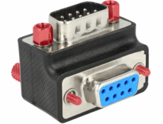 Delock adaptér Sub-D 9 pin samec > samice 90° pravoúhlý matice a šroub měnitelné
