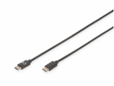 DIGITUS Připojovací kabel USB typu C na C, 3,0 m, 3A, 480 MB, verze 2.0, bl