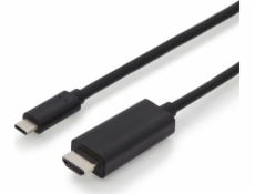 Digitus kabelový převodníkl USB typu C na HDMI 2,0 m, 4K/60Hz, 18 GB, CE, bl, zlacené konektory