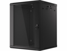 Nástěnný rack 19  15U 600X600mm černý flat pack